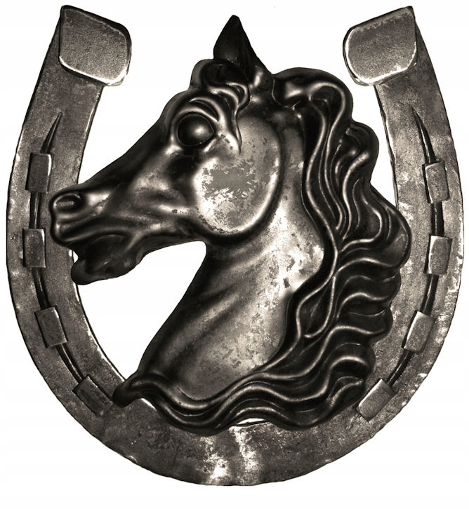 Oceľová rozeta Kôň v podkovičke zdobenie kovaný ornament